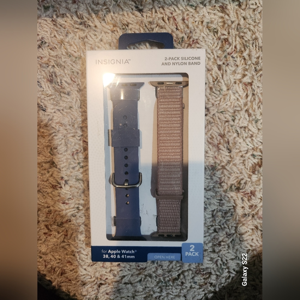 2pack Silicone And Nylon Apple Watch Band